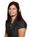 Free Stock Photo: A beautiful call center woman isolated on a white background