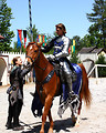 Free Stock Photo: A knight on a horse at the 2011 Georgia Renaissance Festival