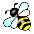 Free Stock Photo: Illustration of a cartoon bee