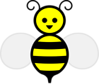 Free Stock Photo: Illustration of a cartoon bee