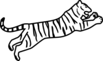 Free Stock Photo: Illustration of a tiger jumping.