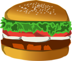 Free Stock Photo: Illustration of a hamburger