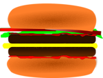 Free Stock Photo: Illustration of a hamburger