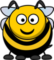 Free Stock Photo: Illustration of a cartoon bee