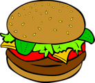 Free Stock Photo: Illustration of a hamburger