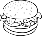 Free Stock Photo: Illustration of a hamburger