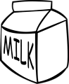 Free Stock Photo: Illustration of a carton of milk