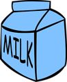 Free Stock Photo: Illustration of a carton of milk