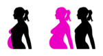 Free Stock Photo: Illustration of a pregnant woman silhouette