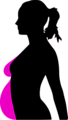 Free Stock Photo: Illustration of a pregnant woman silhouette
