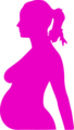 Free Stock Photo: Illustration of a pregnant woman silhouette