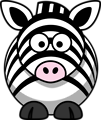 Free Stock Photo: Illustration of a cartoon zebra