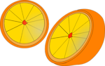 Free Stock Photo: Illustration of an orange slice