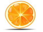 Free Stock Photo: Illustration of an orange slice