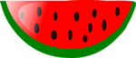 Free Stock Photo: Illustration of a watermelon slice