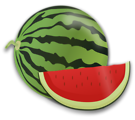 Free Stock Photo: Illustration of a watermelon slice