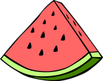 Free Stock Photo: Illustration of a watermelon slice
