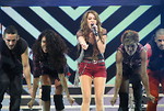 Free Stock Photo: Miley Cyrus singing on stage