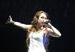 Free Stock Photo: Miley Cyrus singing on stage