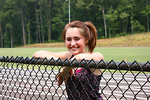 Free Stock Photo: A cute young girl on a track field