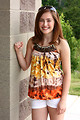 Free Stock Photo: A cute young girl posing outdoors