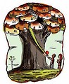 Free Stock Photo: Illustration of an apple tree