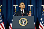 Free Stock Photo: President Barack Obama delivering an address