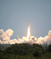 Free Stock Photo: The space shuttle lifting off