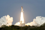 Free Stock Photo: The space shuttle lifting off