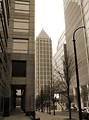 Free Stock Photo: B&W Atlanta downtown buildings