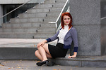 Free Stock Photo: A beautiful young woman in business attire