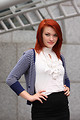 Free Stock Photo: A beautiful young woman in business attire