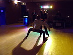 Free Stock Photo: Ball room dancers performing in casual clothes.
