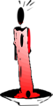 Free Stock Photo: Illustration of a burning red candle