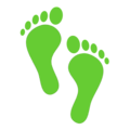 Free Stock Photo: Illustration of green footprints