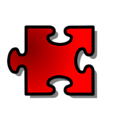 Free Stock Photo: Illustration of a red puzzle piece
