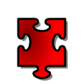 Free Stock Photo: Illustration of a red puzzle piece