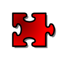 Free Stock Photo: Illustration of a red puzzle piece