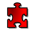 Free Stock Photo: Illustration of a red puzzle piece with a transparent background.
