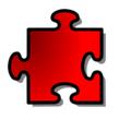 Free Stock Photo: Illustration of a red puzzle piece