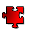 Free Stock Photo: Illustration of a red puzzle piece