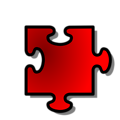 Free Stock Photo: Illustration of a red puzzle piece