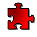 Free Stock Photo: Illustration of a red puzzle piece