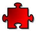 Free Stock Photo: Illustration of a red puzzle piece