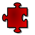 Free Stock Photo: Illustration of a red puzzle piece