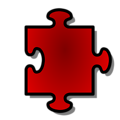 Free Stock Photo: Illustration of a red puzzle piece