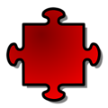 Free Stock Photo: Illustration of a red puzzle piece
