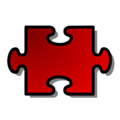 Free Stock Photo: Illustration of a red puzzle piece