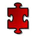 Free Stock Photo: Illustration of a red puzzle piece with a transparent background.