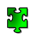 Free Stock Photo: Illustration of a green puzzle piece